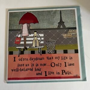 New unopened unique artist Paris humorous card